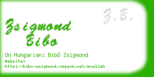 zsigmond bibo business card