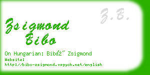 zsigmond bibo business card